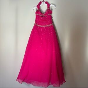 Tiffany Designs Princess Dress Size 4 Pink Gown Sequence Quinceanera Prom W/Tag